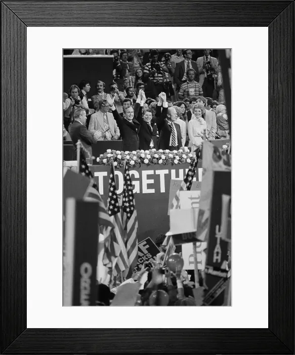 Framed Print : Reagan and Colleagues Jubilant at Convention Framed Print : Reagan and Colleagues Jubilant at Convention