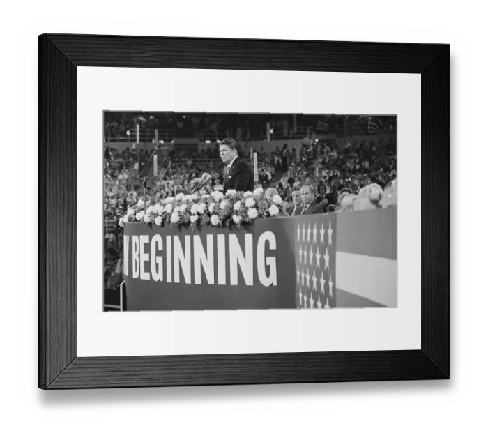 Framed Print : Ronald Reagan Delivering a Speech Framed Print : Ronald Reagan Delivering a Speech