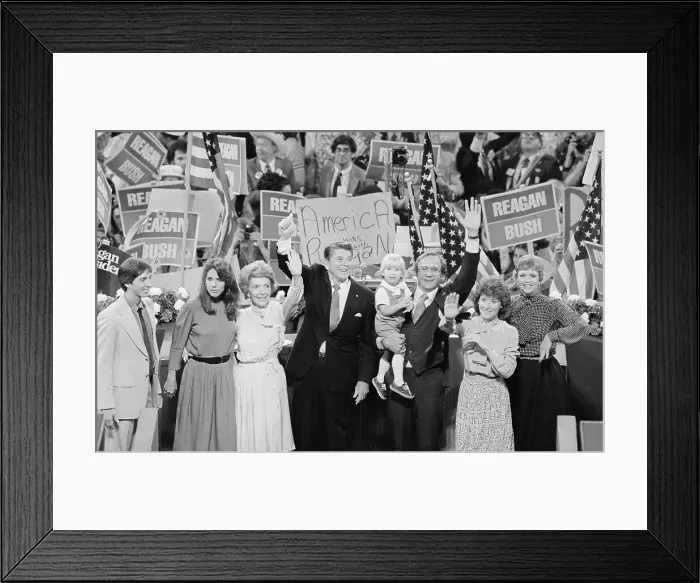 Framed Print : Ronald Reagan with Family at Convention Framed Print : Ronald Reagan with Family at Convention