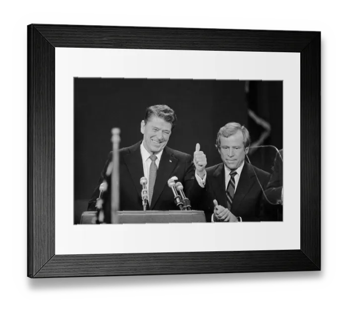 Framed Print : Ronald Reagan Giving the Thumbs Up Sign Framed Print : Ronald Reagan Giving the Thumbs Up Sign