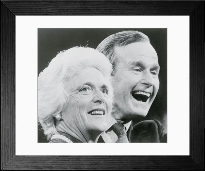 Framed Print : Portrait of George and Barbara Bush Framed Print : Portrait of George and Barbara Bush