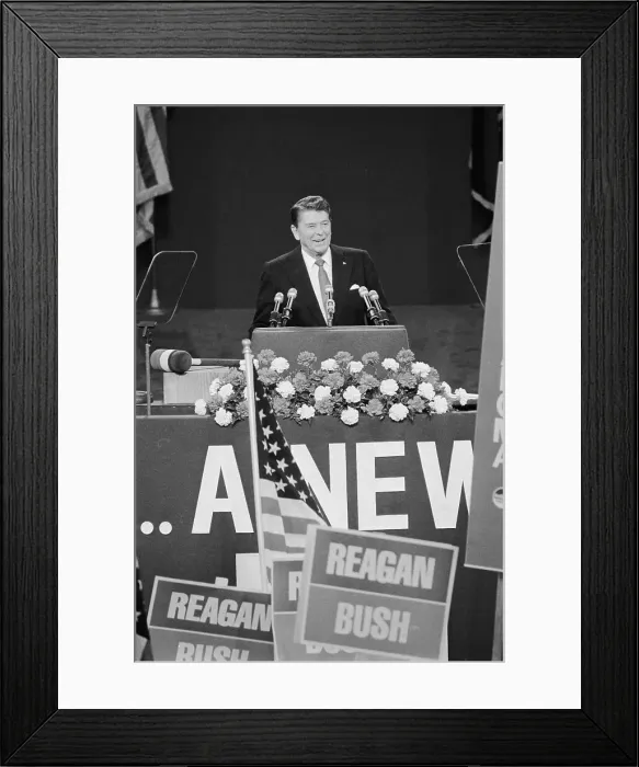 Framed Print : Ronald Reagan Delivering a Speech Framed Print : Ronald Reagan Delivering a Speech