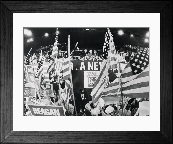 Framed Print : Ronald Reagan with George Bush and Gerald Ford Framed Print : Ronald Reagan with George Bush and Gerald Ford