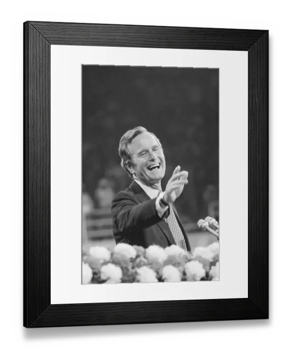 Framed Print : George Bush Making an Address Framed Print : George Bush Making an Address