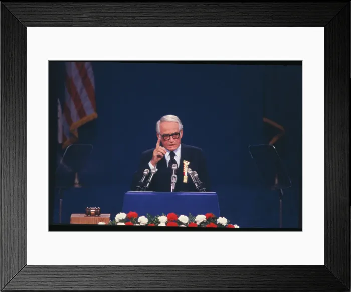 Framed Print : Barry Goldwater Giving Speech Framed Print : Barry Goldwater Giving Speech