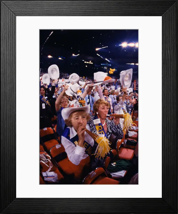 Framed Print : Republicans Celebrating at Convention Framed Print : Republicans Celebrating at Convention