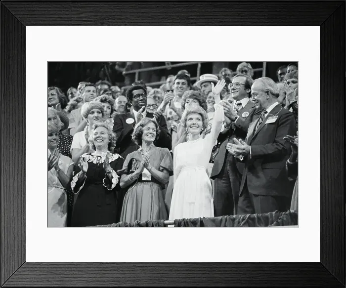 Framed Print : Nancy Reagan Waving Framed Print : Nancy Reagan Waving