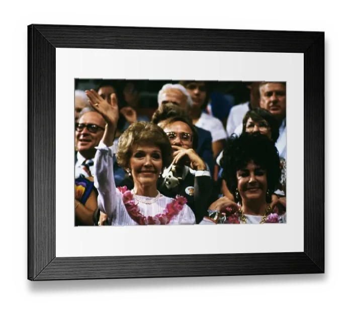 Framed Print : Nancy Reagan Waving Framed Print : Nancy Reagan Waving
