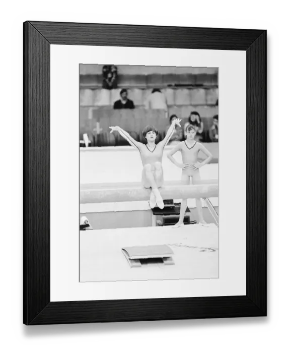 Framed Print : Nadia Comaneci In Training Framed Print : Nadia Comaneci In Training