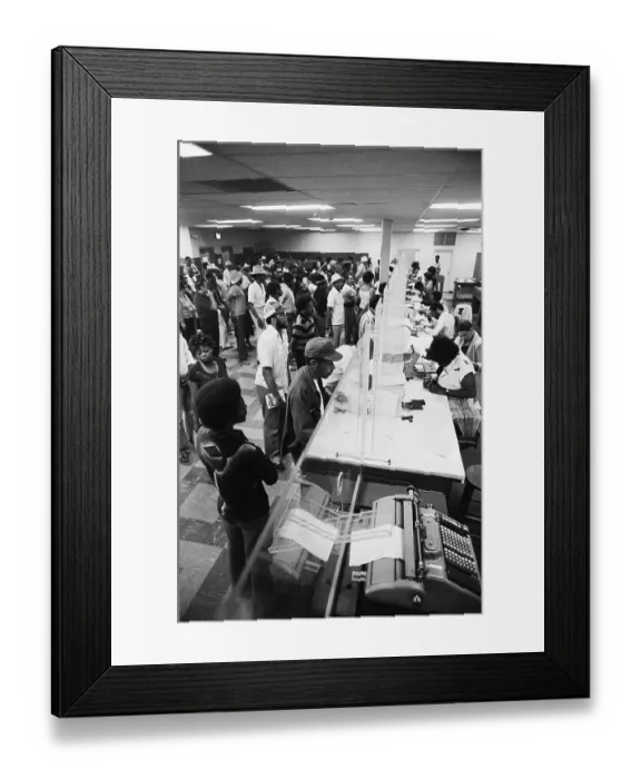 Framed Print : Unemployment Office in Detroit Framed Print : Unemployment Office in Detroit