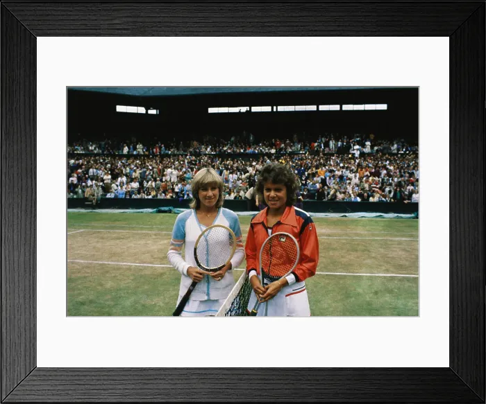 Framed Print : Evonne Goolagong and Chris Evert