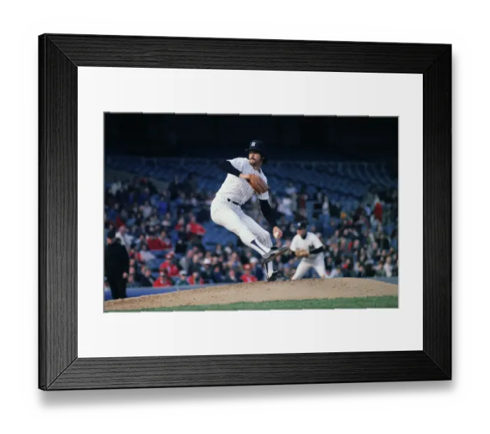 Framed Print : Yankees Pitcher Ron Guidry Pitching During Baseball Game Framed Print : Yankees Pitcher Ron Guidry Pitching During Baseball Game