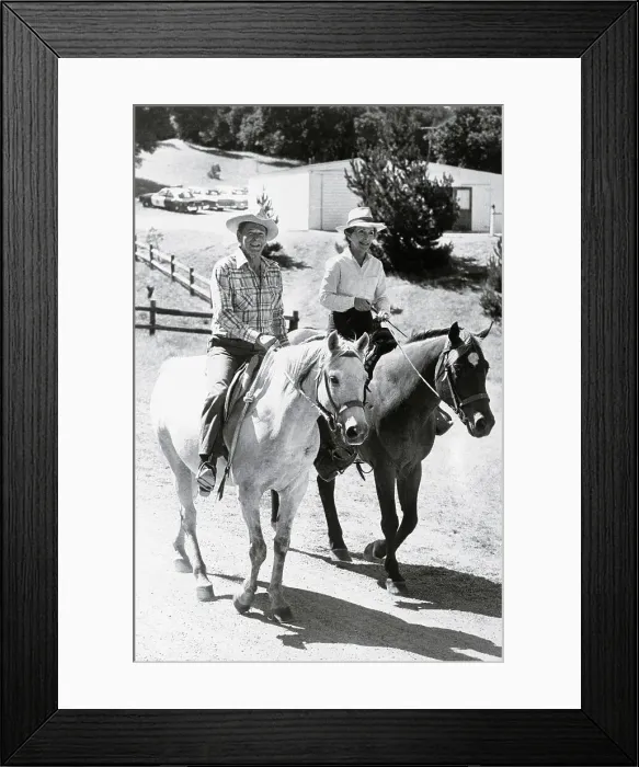 Framed Print : Ronald and Nancy Reagan Riding Horses Framed Print : Ronald and Nancy Reagan Riding Horses