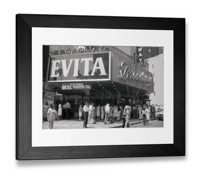 Framed Print : Evita at Manhattan's Broadway Theater Framed Print : Evita at Manhattan's Broadway Theater