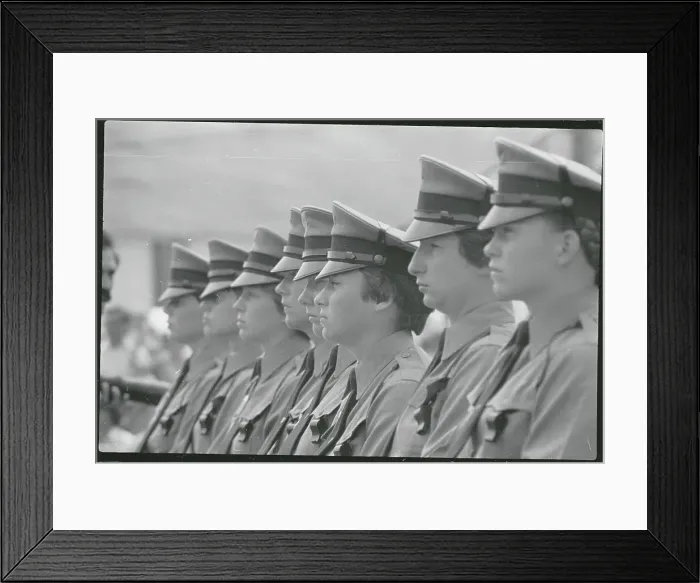 Framed Print : Female Officers at Their Graduation Framed Print : Female Officers at Their Graduation
