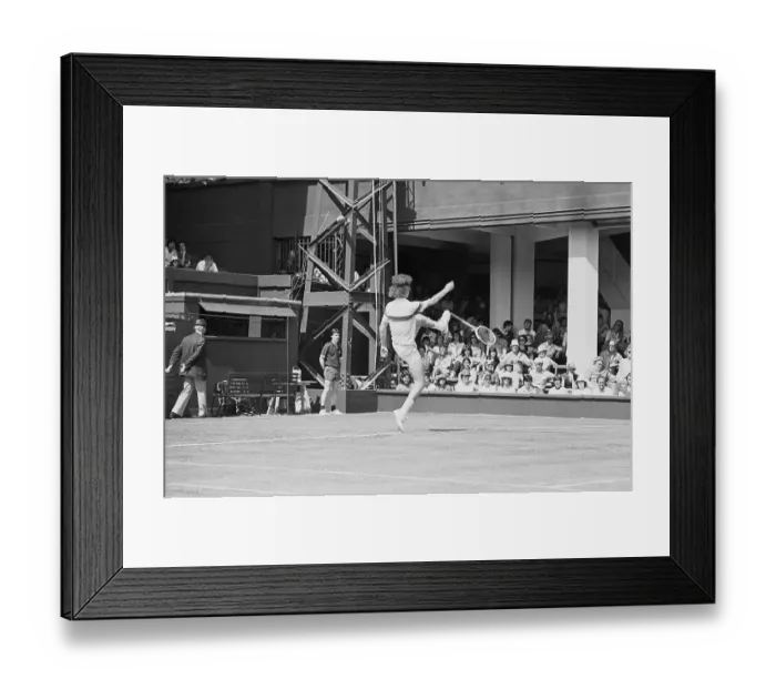 Framed Print : McEnroe Kicking Racket at Wimbledon Framed Print : McEnroe Kicking Racket at Wimbledon