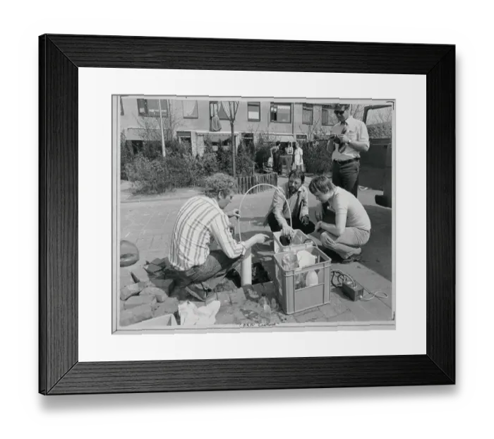 Framed Print : Investigators Measuring Ground Pollution Framed Print : Investigators Measuring Ground Pollution