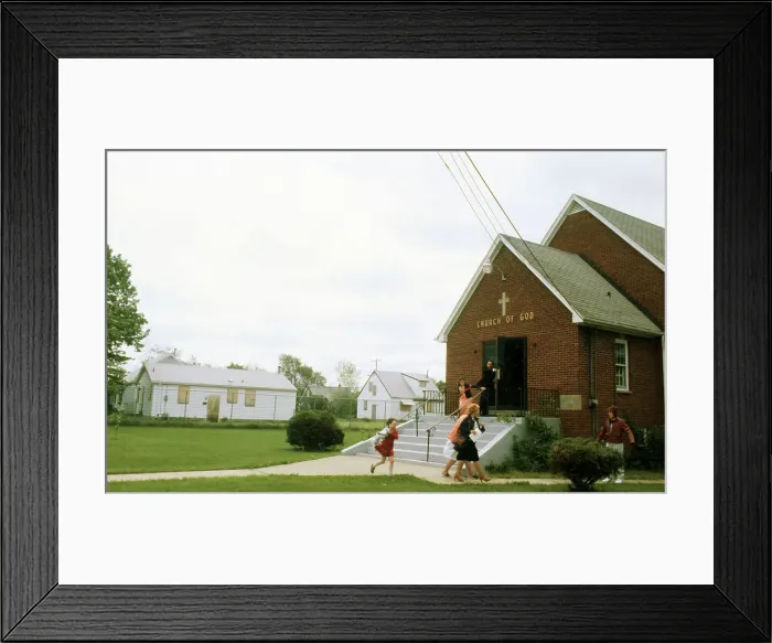Framed Print : Minister Greeting Church Members Framed Print : Minister Greeting Church Members