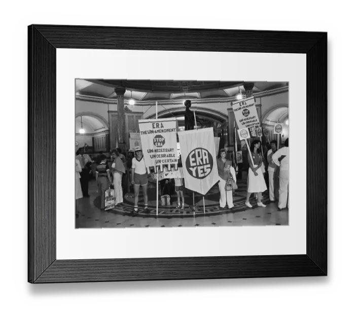 Framed Print : Protesting For and Against the Equal Rights Amendment