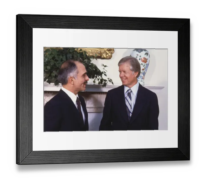 Framed Print : Jimmy Carter and King Hussein Framed Print : Jimmy Carter and King Hussein