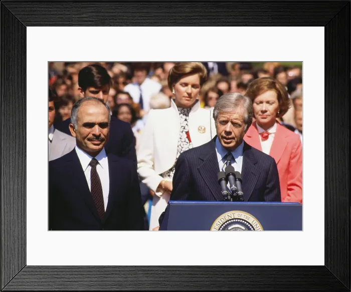 Framed Print : Jimmy Carter and King Hussein Framed Print : Jimmy Carter and King Hussein