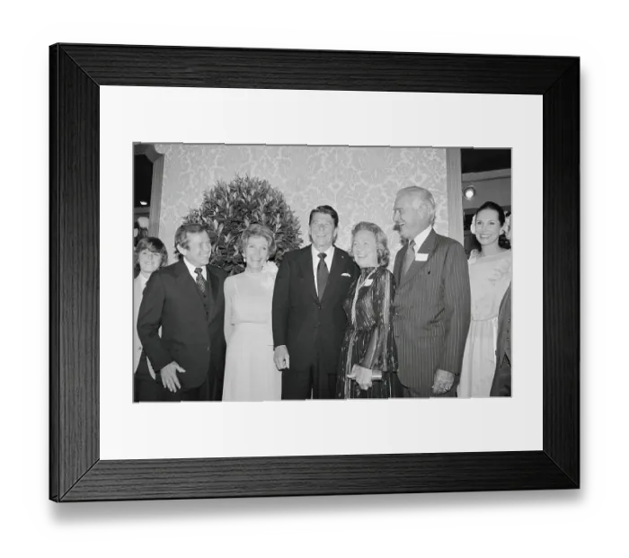 Framed Print : Ronald and Nancy Reagan Posing with Affiliates