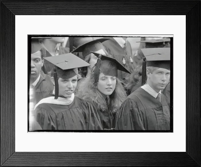 Framed Print : Michael Kennedy and Caroline Kennedy Graduating from College Framed Print : Michael Kennedy and Caroline Kennedy Graduating from College
