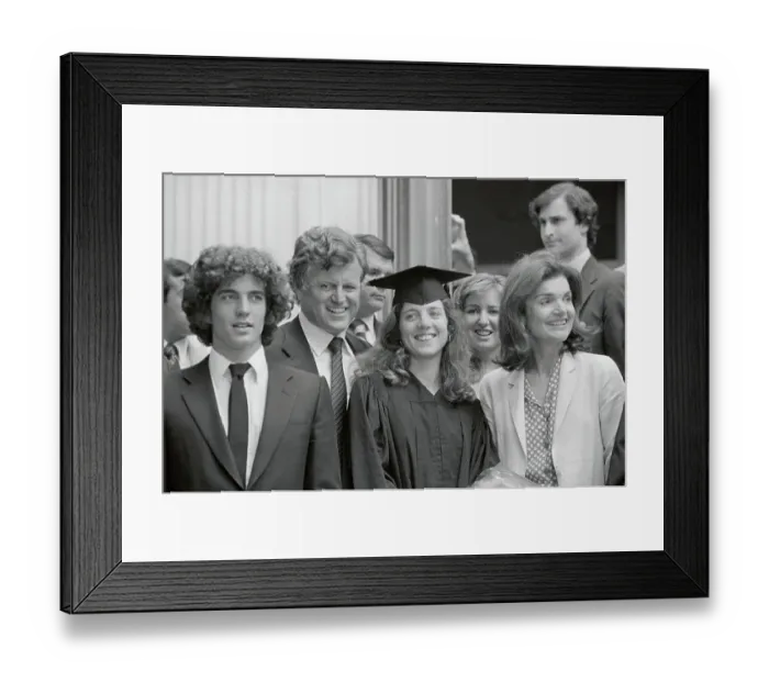 Framed Print : Kennedy Family Members Attending Caroline Kennedy's Graduation Framed Print : Kennedy Family Members Attending Caroline Kennedy's Graduation