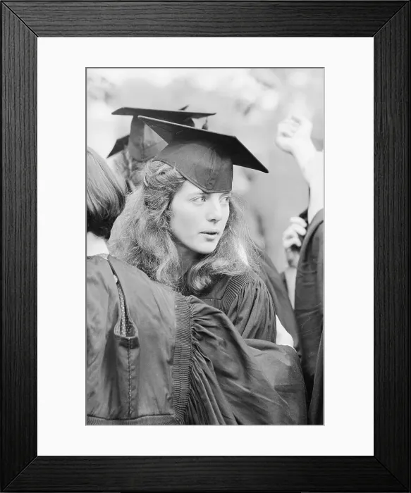 Framed Print : Caroline Kennedy Wearing Radcliffe University Cap and Gown Framed Print : Caroline Kennedy Wearing Radcliffe University Cap and Gown