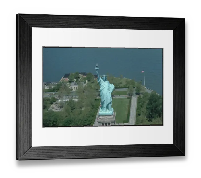 Framed Print : Aerial View of Statue of Liberty Framed Print : Aerial View of Statue of Liberty