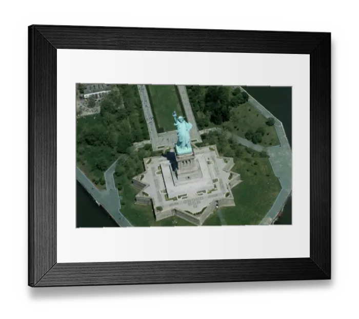Framed Print : Aerial View of Statue of Liberty Framed Print : Aerial View of Statue of Liberty