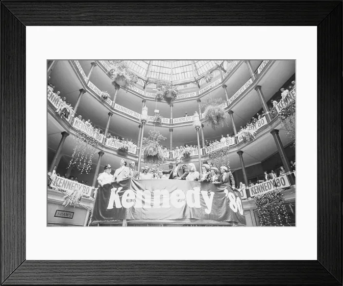 Framed Print : Ted Kennedy Campaign Inside Stadium Framed Print : Ted Kennedy Campaign Inside Stadium