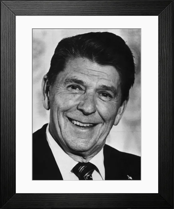 Framed Print : Portrait of Ronald Reagan Smiling Framed Print : Portrait of Ronald Reagan Smiling