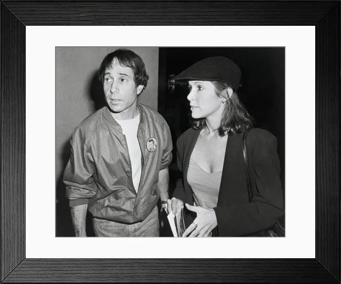 Framed Print : Paul Simon And Carrie Fisher Framed Print : Paul Simon And Carrie Fisher