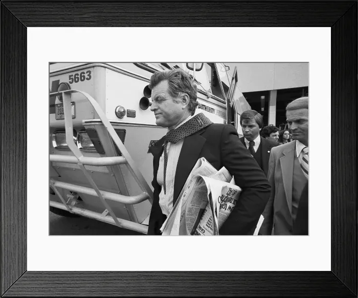 Framed Print : Ted Kennedy with Papers Underarm Framed Print : Ted Kennedy with Papers Underarm
