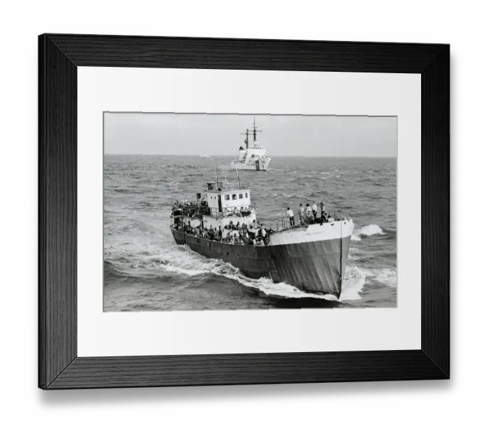 Framed Print : Cuban Refugee Ship Framed Print : Cuban Refugee Ship