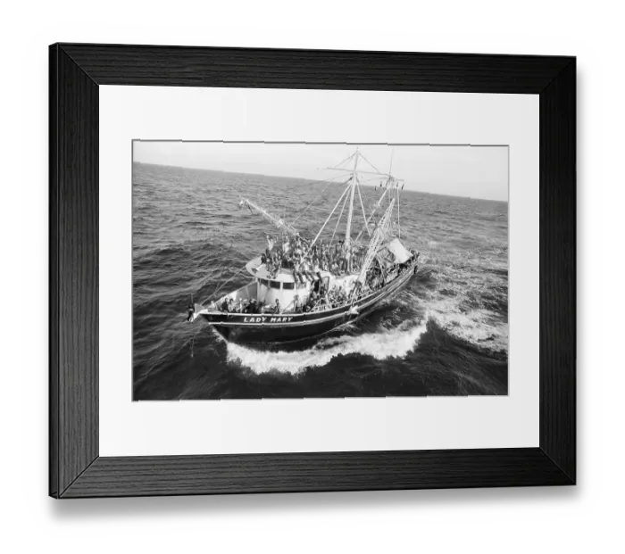 Framed Print : Cuban Refugee Ship Framed Print : Cuban Refugee Ship