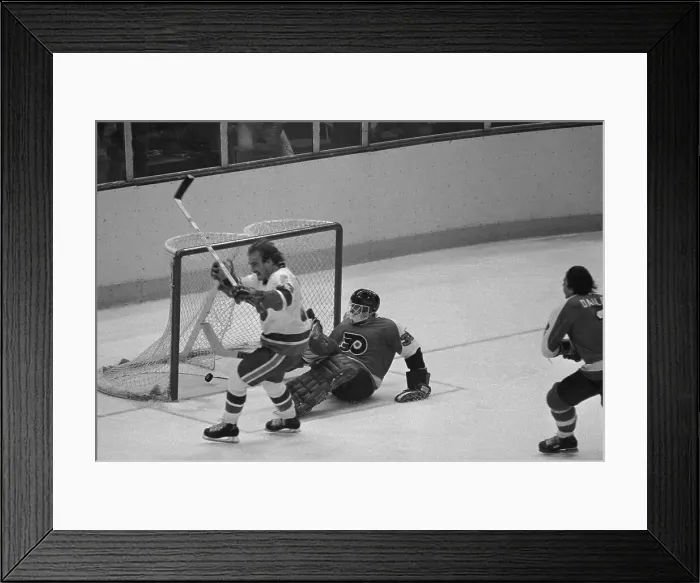 Framed Print : Hockey Action at The Net Framed Print : Hockey Action at The Net