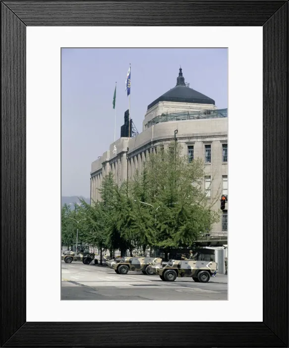 Framed Print : Military Vehicles In Seoul Framed Print : Military Vehicles In Seoul