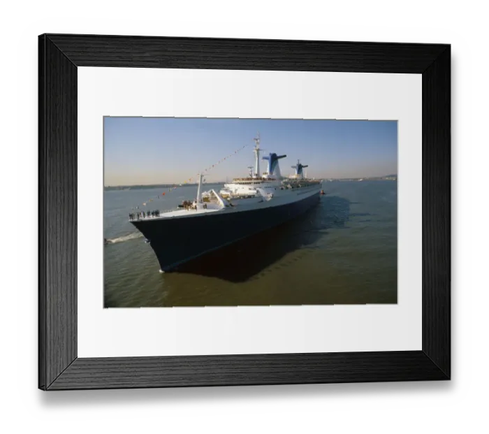 Framed Print : Ocean Liner Entering New York Harbor Area Framed Print : Ocean Liner Entering New York Harbor Area
