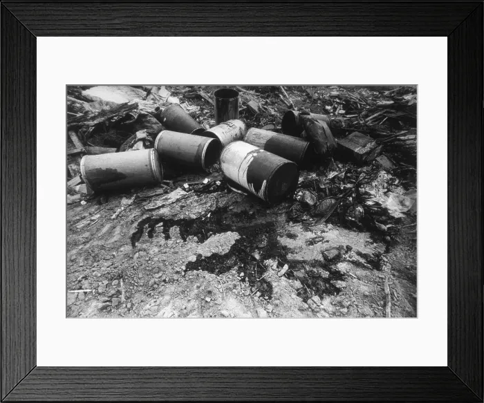Framed Print : Overturned Barrels Of Waste @ Dump Site Framed Print : Overturned Barrels Of Waste @ Dump Site
