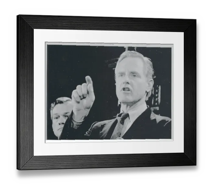 Framed Print : Portrait of Scientist Henry Kendall With Robert Pollard in Background