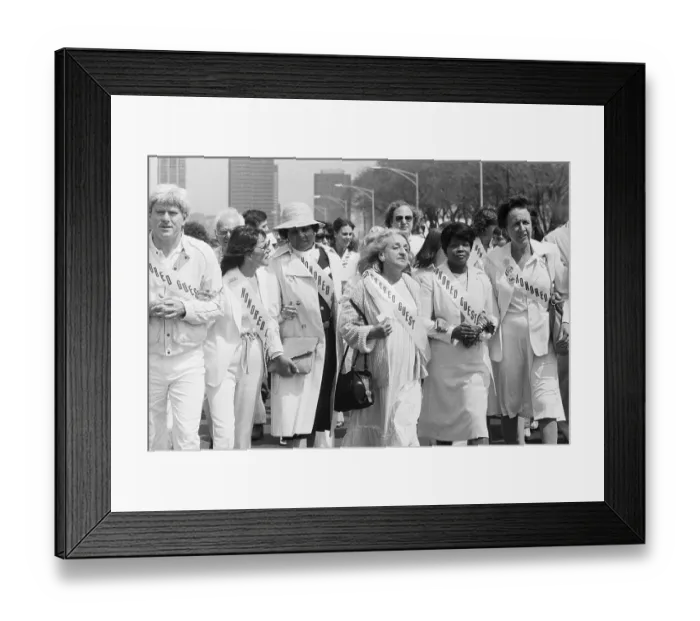 Framed Print : Supporters Marching for ERA Amendment