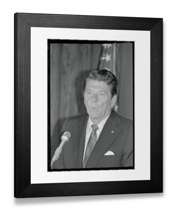 Framed Print : Ronald Reagan Pointing and Smiling Framed Print : Ronald Reagan Pointing and Smiling