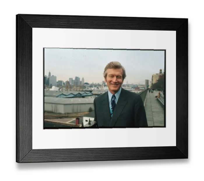 Framed Print : John V. Lindsay Smiling Framed Print : John V. Lindsay Smiling