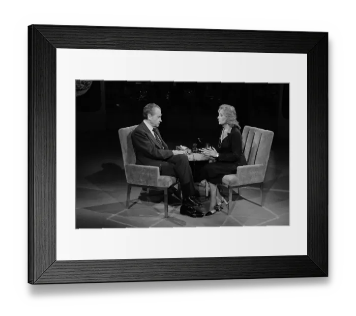 Framed Print : Barbara Walters Interviewing Richard Nixon Framed Print : Barbara Walters Interviewing Richard Nixon