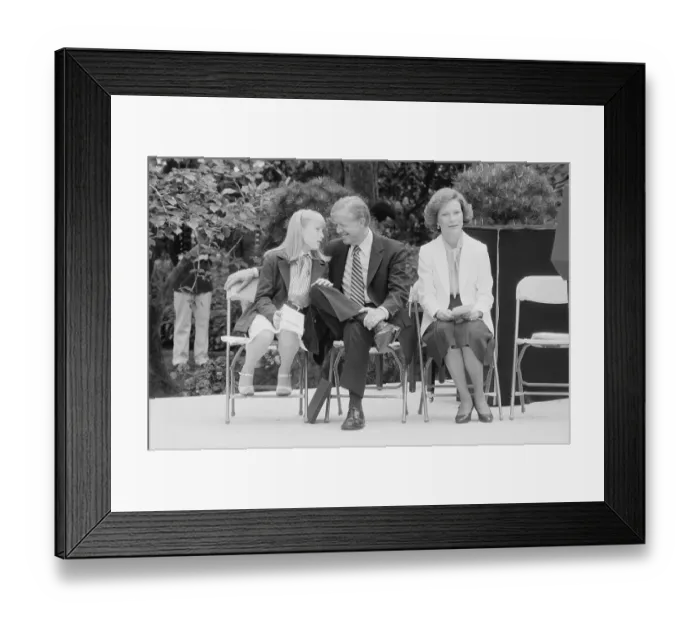 Framed Print : President Carter Sharing a Secret with Amy Framed Print : President Carter Sharing a Secret with Amy