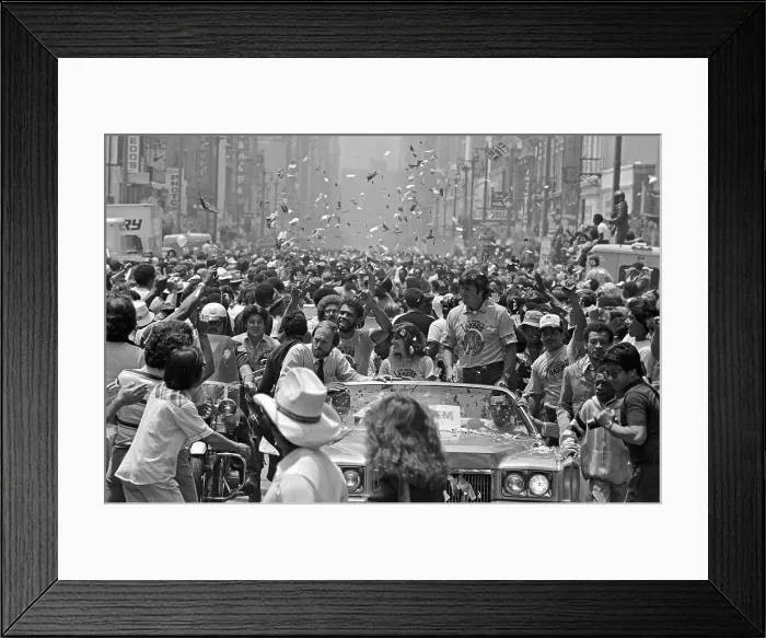 Framed Print : Abdul-Jabbar Participating in a Parade Framed Print : Abdul-Jabbar Participating in a Parade