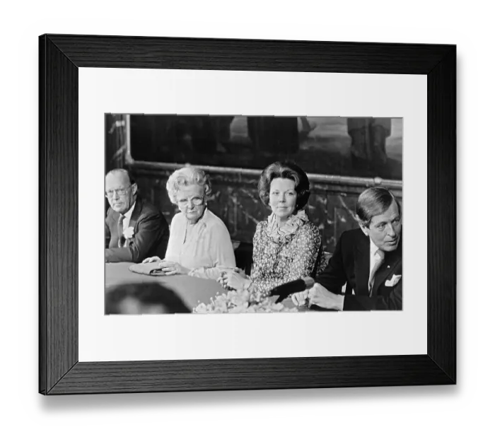 Framed Print : Dutch Royal Family in Conference Framed Print : Dutch Royal Family in Conference