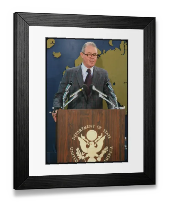 Framed Print : Cyrus Vance Announcing Resignation Framed Print : Cyrus Vance Announcing Resignation
